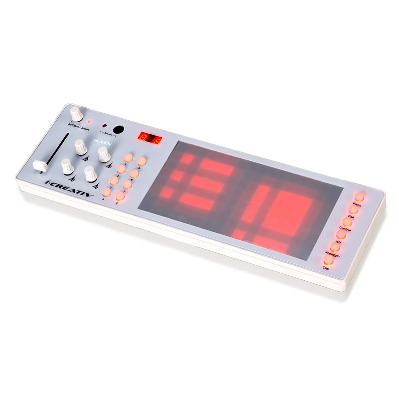 Значок iCreativ USB MIDI аудио контроллер с сенсорным экраном и воздушным светом 3D эффектор фортепианный режим барабанный режим X/Y Pad mode fader mode