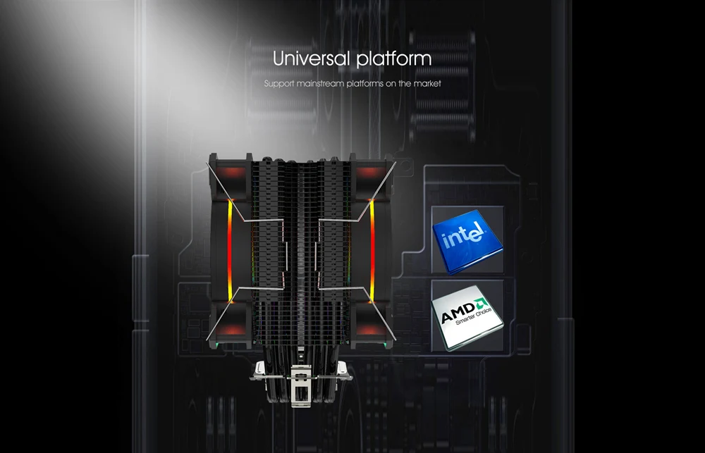 ALSEYE H120D кулер для процессора RGB вентилятор 120 мм ШИМ 4 Pin 6 тепловые трубки кулера для LGA 775 115x1366 2011 AM2+ AM3+ AM4