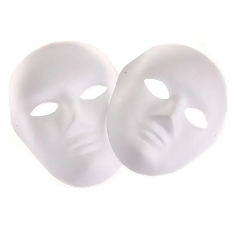 Adults Women Men White Pulp Mask DIY Self Drawing Blank Face Masks Cosplay Props Party Dress Decoration Halloween Christmas|decorative