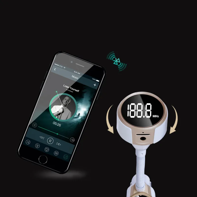 Lonleap Новый Bluetooth lcd Автомобильный fm передатчик Handsfree авто Aux музыка комплект с USB