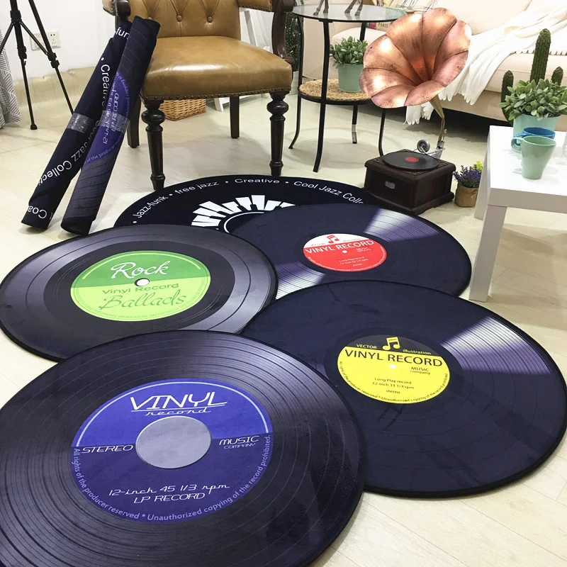 CD ковер подушки древний диван искусственная страница виниловая пластина круглая