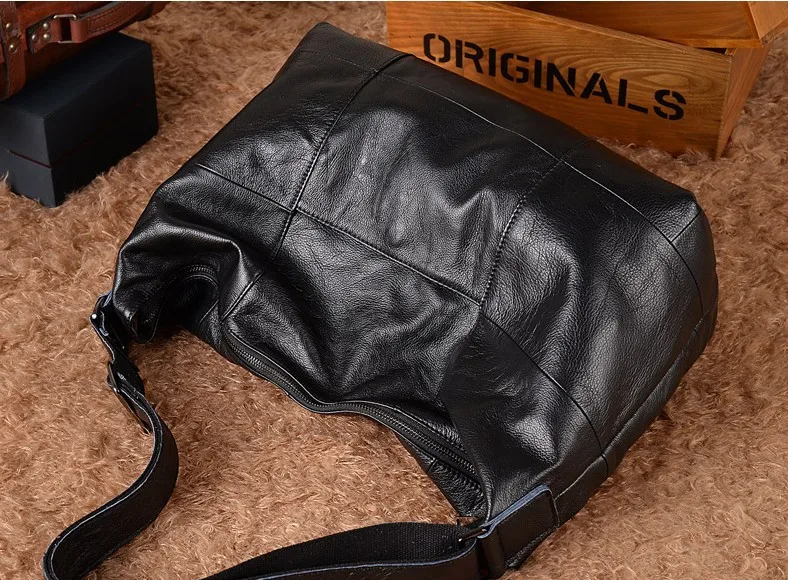 Black SUNNY SHOP, брендовые роскошные сумки из натуральной кожи для женщин, большая вместительность, клетчатые сумки на плечо, офисные, деловые сумки-тоут А4 - Цвет: Black