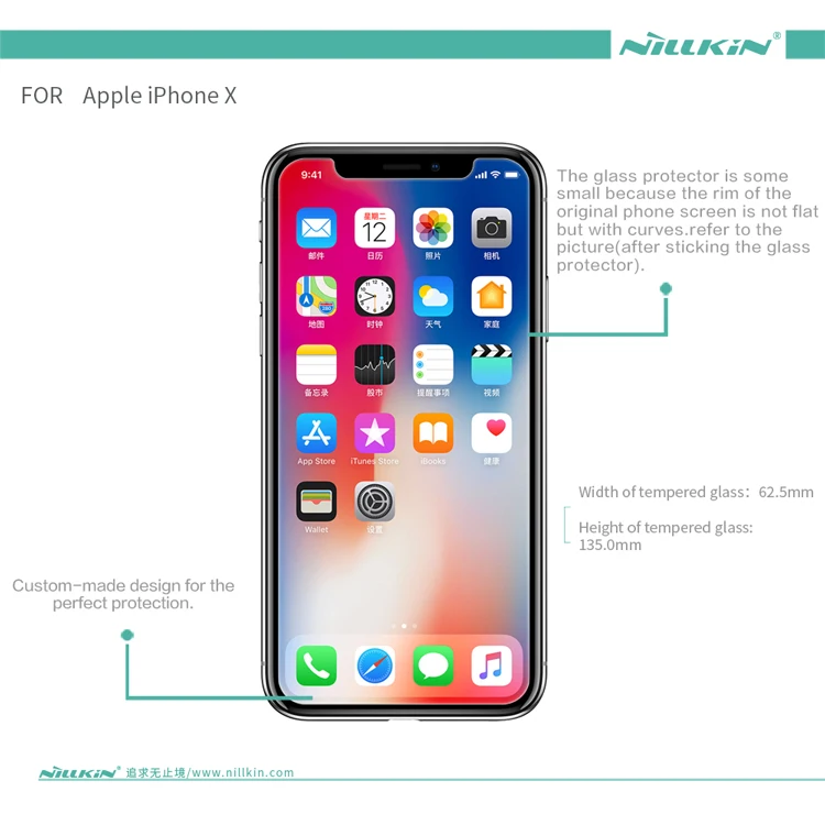 Чехол в подарок) для Apple iPhone XS защита экрана Nillkin H + Pro 2 5 D круглый край 0 мм