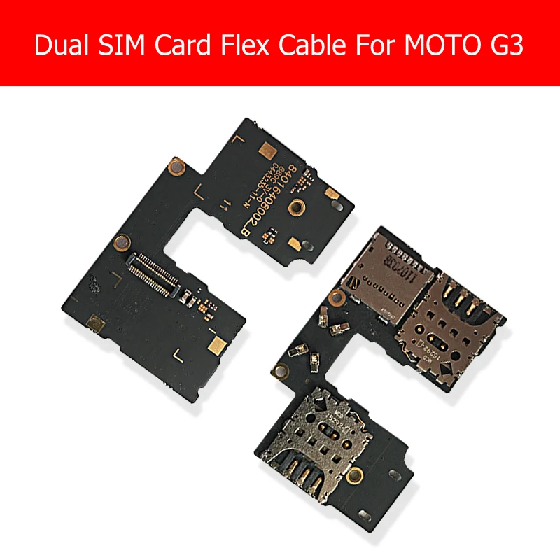 Dual/Single Sim Card Flex Cable For Motorola MOTO G3 SIM Card Tray Flex For XT1540 Memory Card Slot 