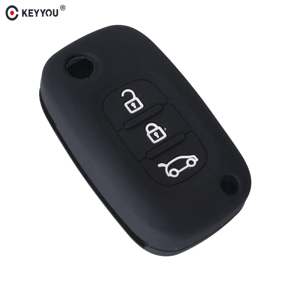 KEYYOU 3 кнопки силиконовый для ключа автомобиля чехол LADA Priora Sedan sport Kalina Granta Vesta X-Ray XRay
