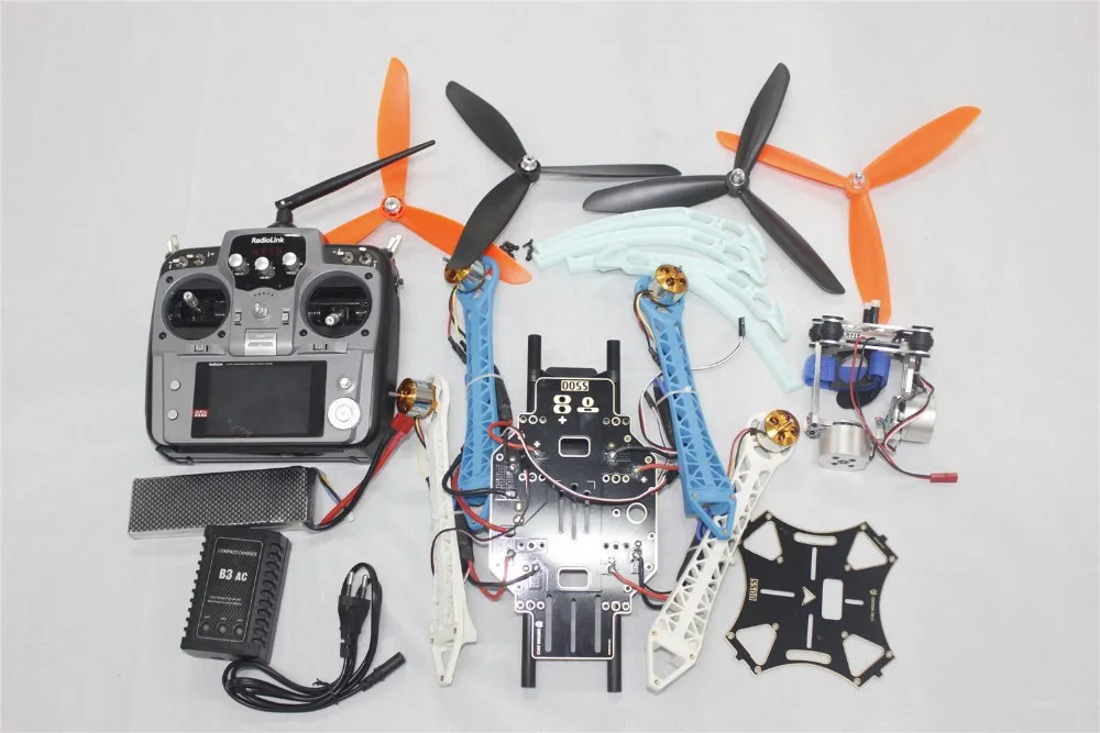 

F08191-D DIY Drone Upgraded Full Kit S500-PCB 1045 3-Propeller 4axle Multi QuadCopter UFO RTF/ARF with 2-axle Camera Gimbal + FS
