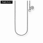 Карма колесо провод-кабель цепь ожерелье, Европейский бисер Винтаж Европейская мода подарок ювелирные изделия из стерлингового серебра 925 пробы для мужчин женщин