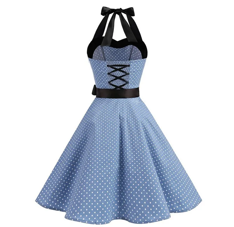 women tube top lace-up dress summer retro halter Big elegant lady casual sundress female plus size | Женская одежда