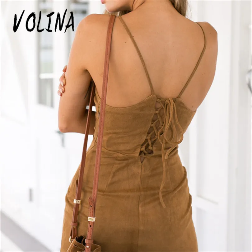 VOLINA Sexy velvet Dress mini dress для Женщин 2017 платья без рукавов твердые карандаш Летняя мода