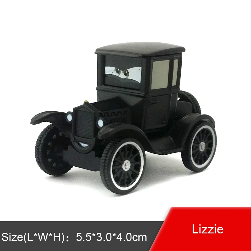 Lizzie Disney Pixar машина 2 3 Молния Маккуин гоночная семья Джексон шторм Рамирез 1:55 литой под давлением игрушечный автомобиль из металлического сплава 1:55 - Цвет: Lizzie