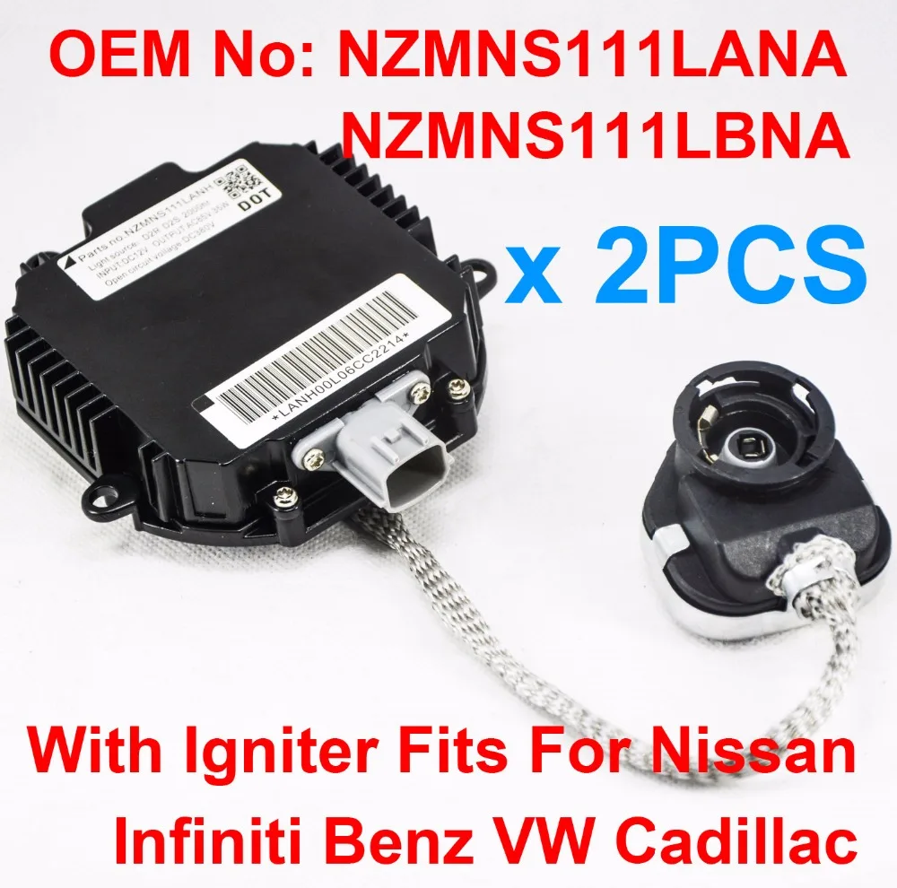 

2x 35W D2R D2S OEM HID Xenon Headlight Ballast Igniter Computer Control Unit Part NZMNS111LANA NZMNS111LBNA For Nissan Infiniti