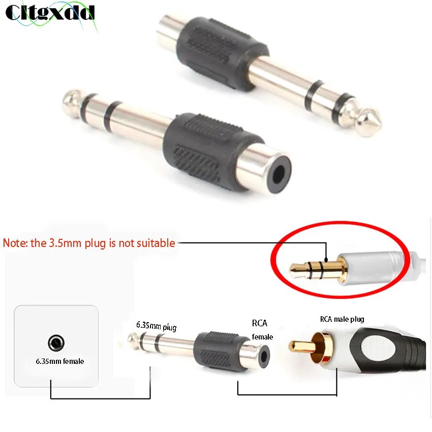 Cltgxdd 6 5 мм 3-полюсный стерео штекер RCA гнездо AV аудио адаптер для звукового