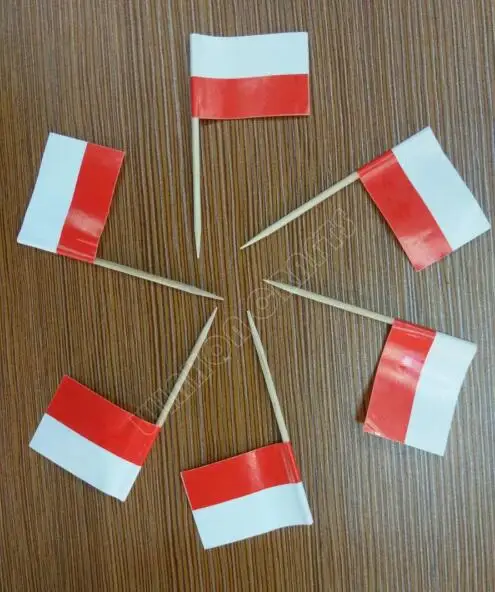 Poland Flag 50 шт., польские флаги для зубочистки, бумажные пакеты для еды, Шпажки для торта, кекс, фруктовые коктейльные палочки, декоративные зубочистки, флаг - Цвет: Poland Flag