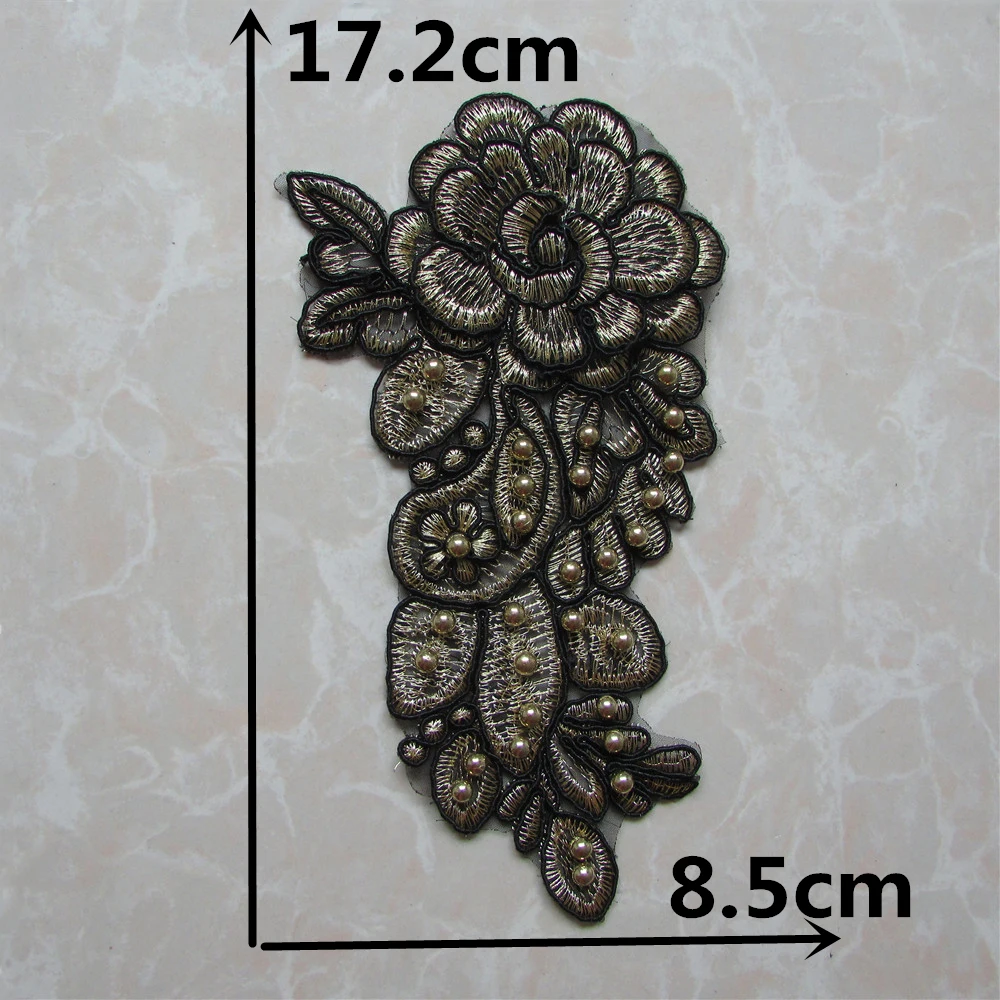 fashion style 1Piece High Quality Gold Venise Lace Collar Trim Applique Sewing Craft Dress Shirt Accessories Decor costume | Дом и сад