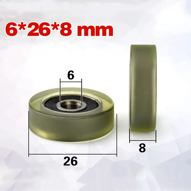 [PU0626 8] Бесплатная доставка 10 шт. 6*26*8 мм внутренняя 6 ПУ подшипник ТПУ роликовый