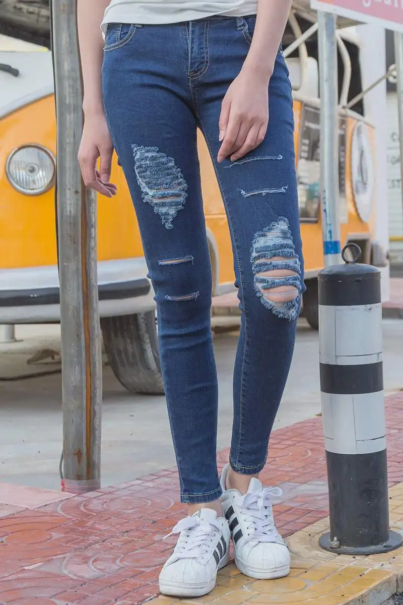 

Cheap wholesale 2019 new autumn winter Hot selling women's fashion casual Denim Pants BP76