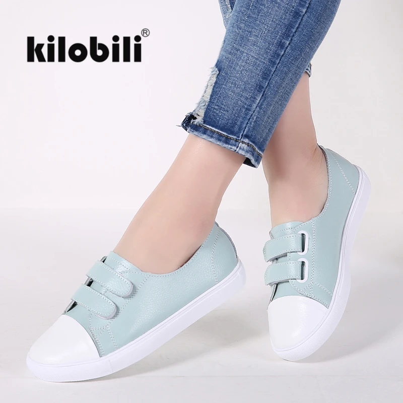 Женские кроссовки на плоской подошве kilobili белые из искусственной кожи шнурках