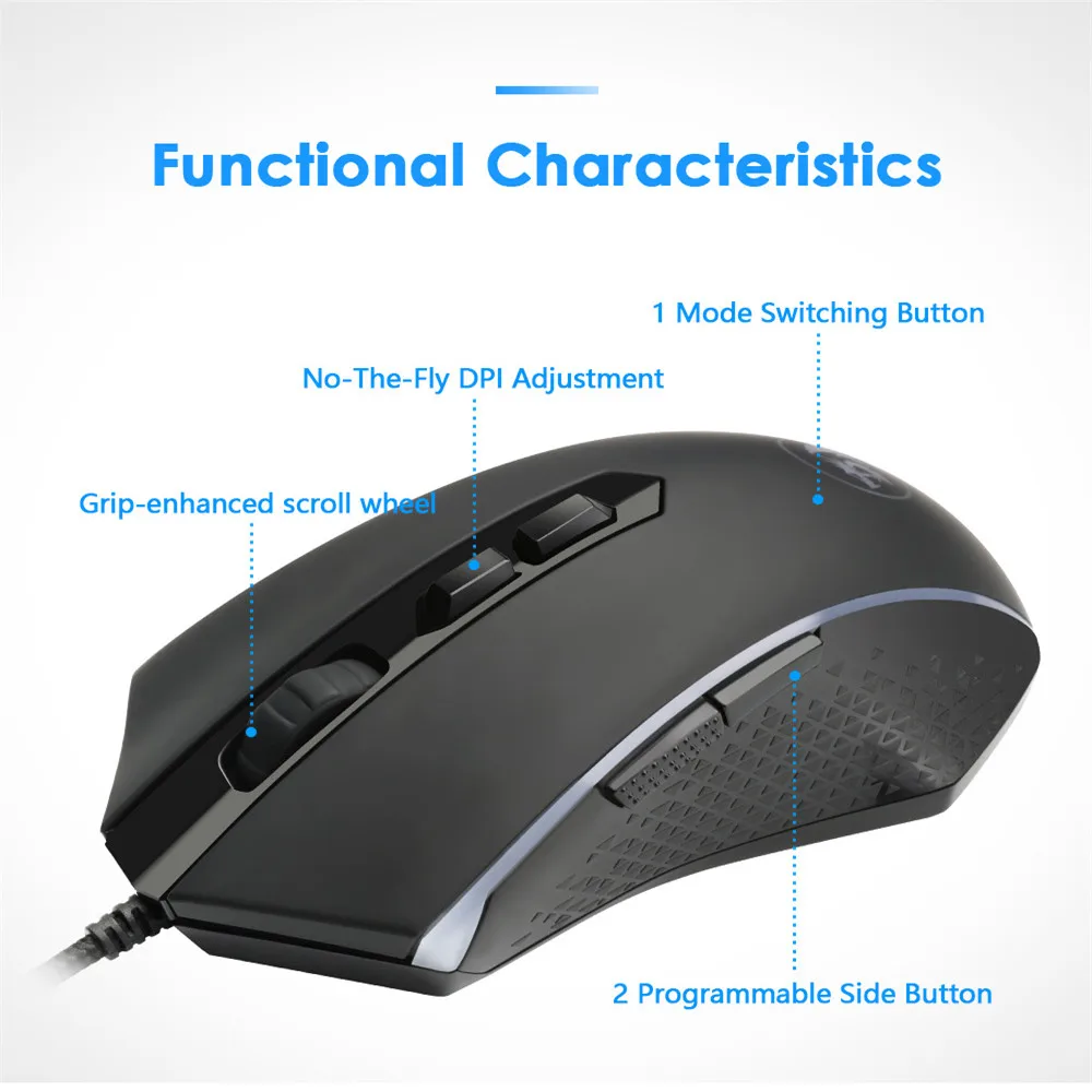Проводная игровая мышь M711 Chroma 10000 DPI программируемая 16 8 миллионов RGB подсветка 7