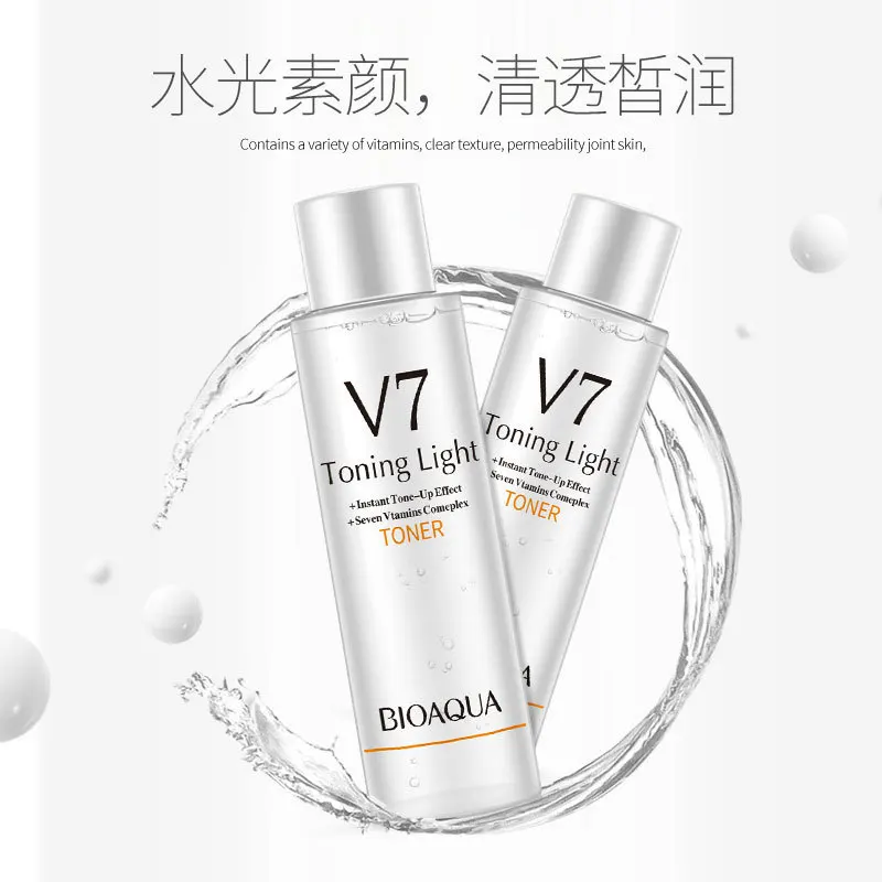 BIOAQUA V7 тонизирующий тоник lazy makeup мягкий уход за кожей увлажняющий отбеливающий