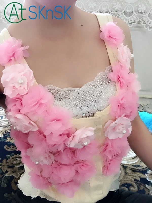 Лидер продаж 10 ярдов/партия разноцветная шифоновая Цветочная кружевная ткань 3D с