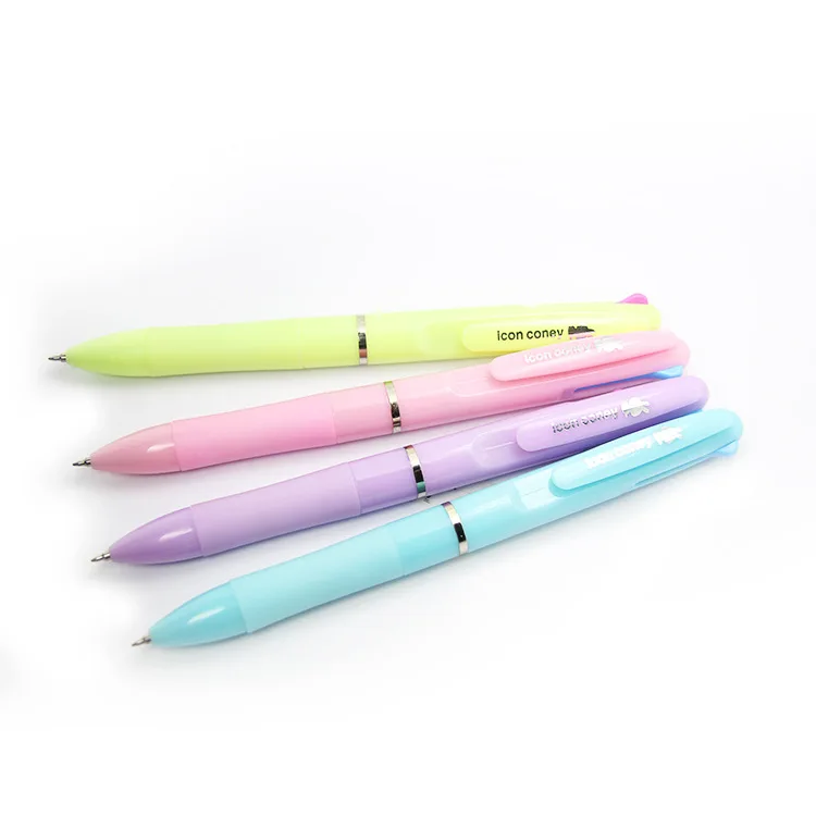 Креативная забавная шариковая ручка 3 цвета в одном выдвижная Шариковая для