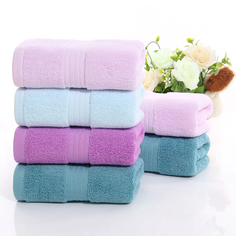 

Однотонное Мягкое хлопковое полотенце для лица 130 г для взрослых, толстое супервпитывающее полотенце для ванной 34x74 см 15