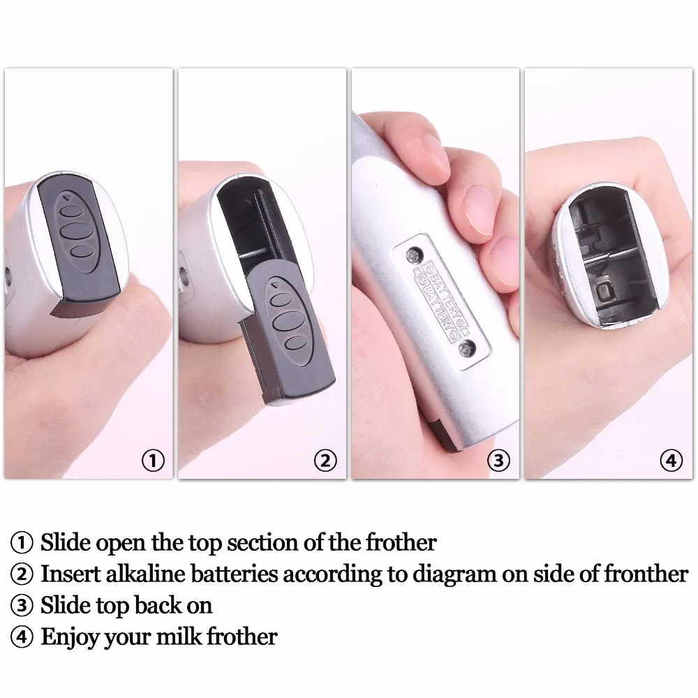 Ручной Электрический Миксер для кофе молока и напитков из нержавеющей стали