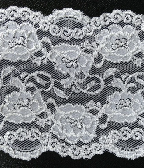 

FREE SHIPPING 14.5cm white elastic jacquard lace, rewarding customer price,XERY0718C