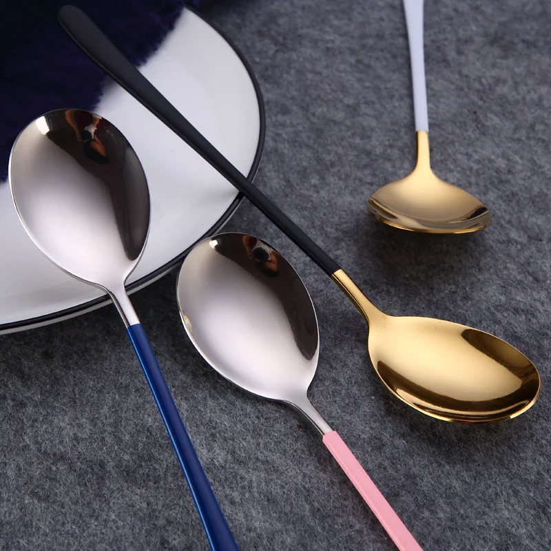 Модная вилка-ложка для мороженого в Корейском стиле из нержавеющей стали 304