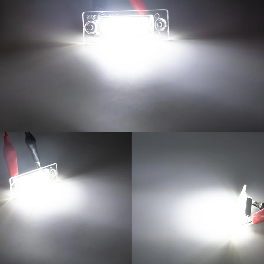 2Pcs Car 18LED No Error Number License Plate Light Lamp For VW Touran Passat Cimousint B5.5 SKODA Superb 1 3U B5 Accessories | Автомобили