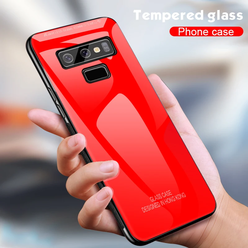 Роскошный стеклянный чехол для Samsung Galaxy S9 S8 Plus S7 Edge Note 9 8 J4 J6 2018 J5 J7 J3 Pro задняя