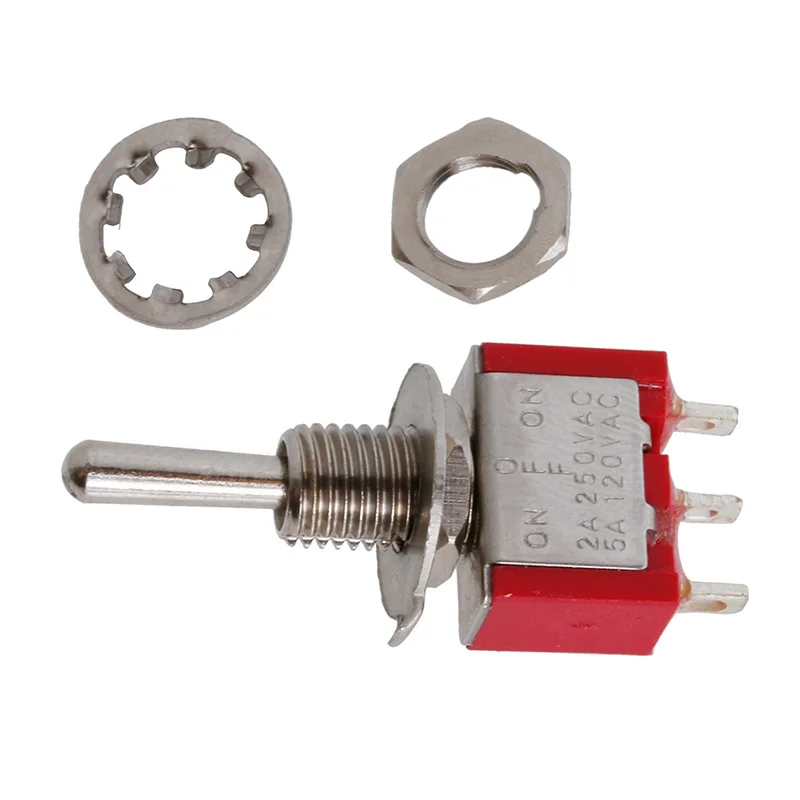 SPDT MTS 103 Красный 3 Контактный ВКЛ ВЫКЛ мини позиционный тумблер AC250V 2A 120V 5A L15|switch