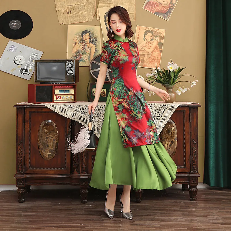 Новинка Весна 2019 модное вьетнамское улучшенное cheongsam новинка тонкий короткий