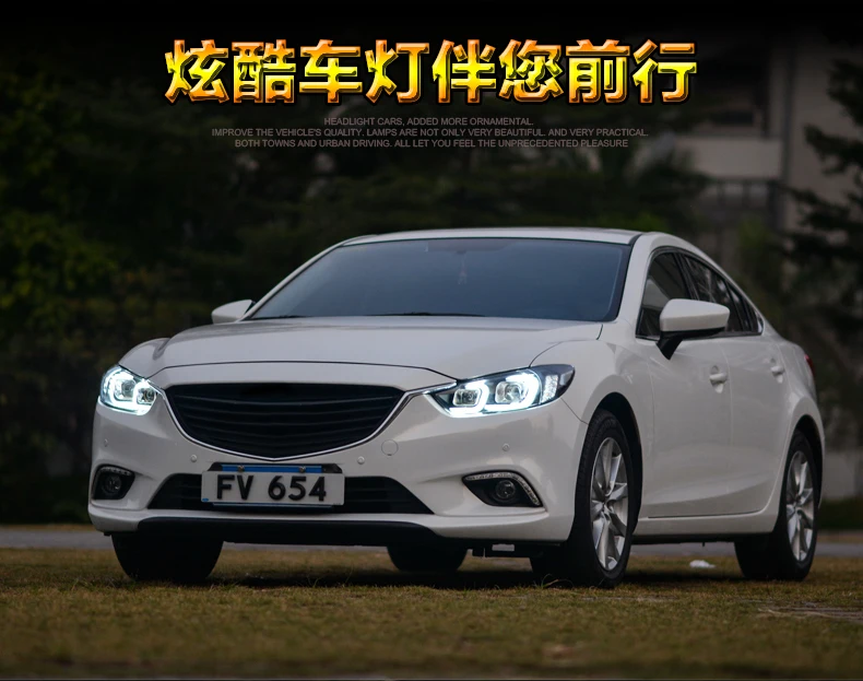 Автомобильный Стайлинг для Mazda ATENZA фара в сборе C ангельские глазки- для ATENZA bi xenon объектив h7 xenon