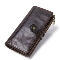 luxury brand men clutch 2018 fashion wallets cowhide leather female long wallet women zipper purse coin purse for unisex