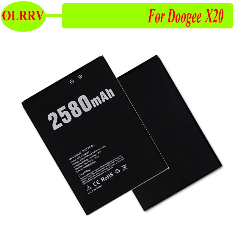 Аккумулятор OLRRV 2580 мач для Doogee X20 сменный аккумулятор X20L смартфона высшего