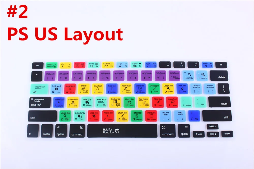 Для iPhone Macbook Pro Air 13 15 17 KC Adobe Photoshop клавиши быстрого доступа Защита клавиатуры