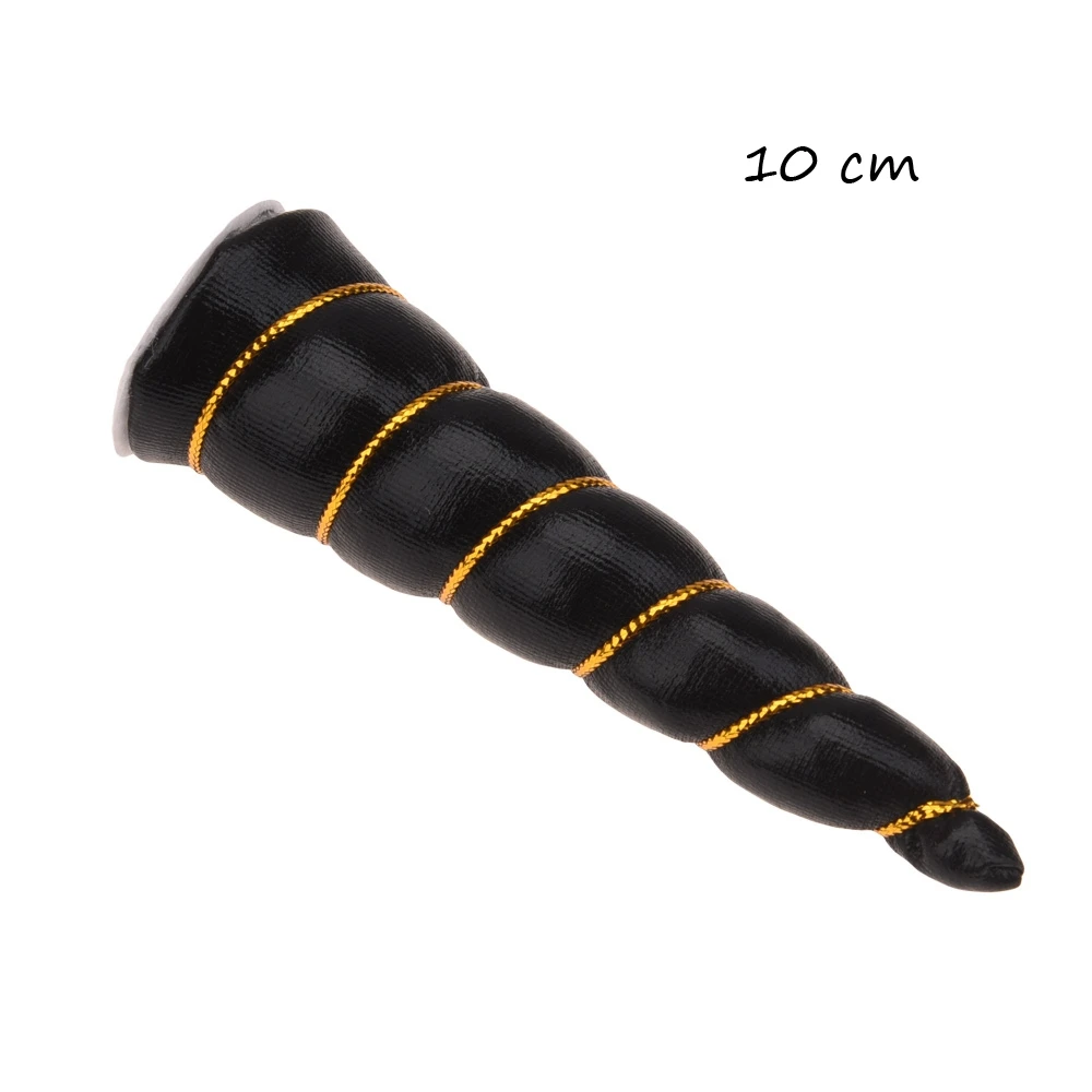 Black 120 шт милые 10 см Мини Рога единорога DIY аксессуары для волос Головные уборы бутик ободок единорога без заколки единороги вечерние аксессуары - Цвет: Black
