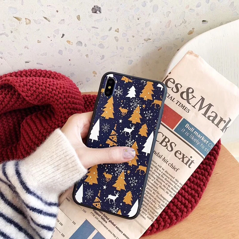 Мягкий силиконовый чехол для телефона iPhone 6 6S 7 8 Plus X XS XR Max Merry с рождественским