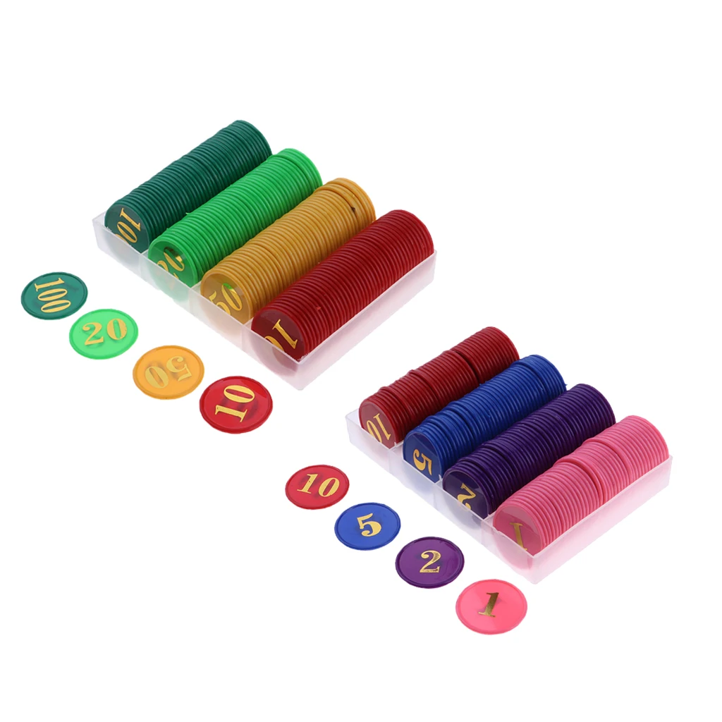 

160pcs Acrylic Game Wager Mahjong Money Chips 33mm For Gambling Poker Game Mahjong Playing And Other Recreation Games