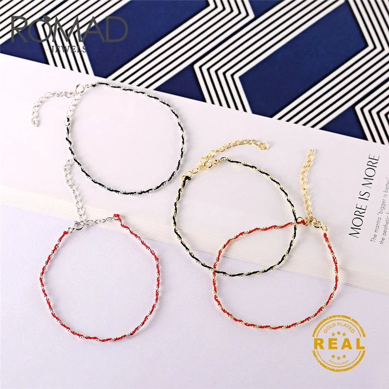 ORSA JEWELS Серебро 925 корейское колье ожерелье s для женщин Золотой Цвет Черный шпинель колье ожерелье бижутерия с бусинками OSN158-B
