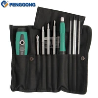 penggong screwdriver sets 10pcs cr v magnetic slotted phillips star home appliances repair multi function hand tool set