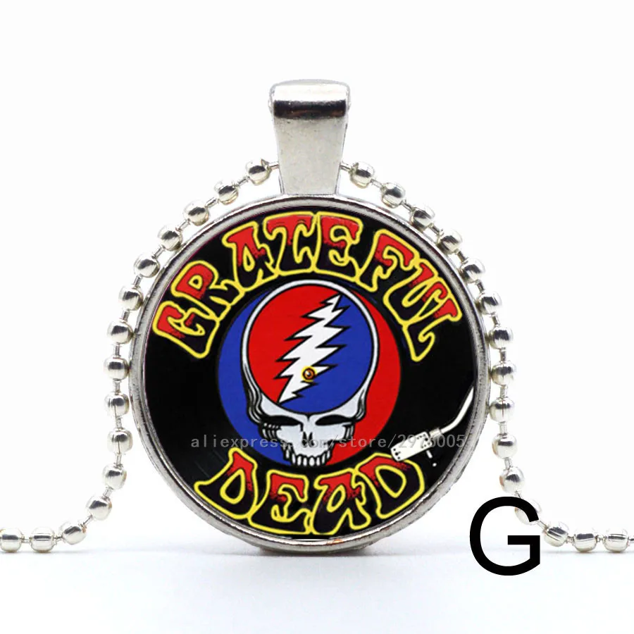 Ручной работы круглый медальон Подвеска цепочки и ожерелья Grateful Dead ювелирные
