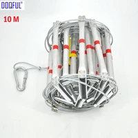 10m fire escape safety ladder 33ft folding steel wire rope ladders aluminum alloy emergency survival rescue antiskid tools