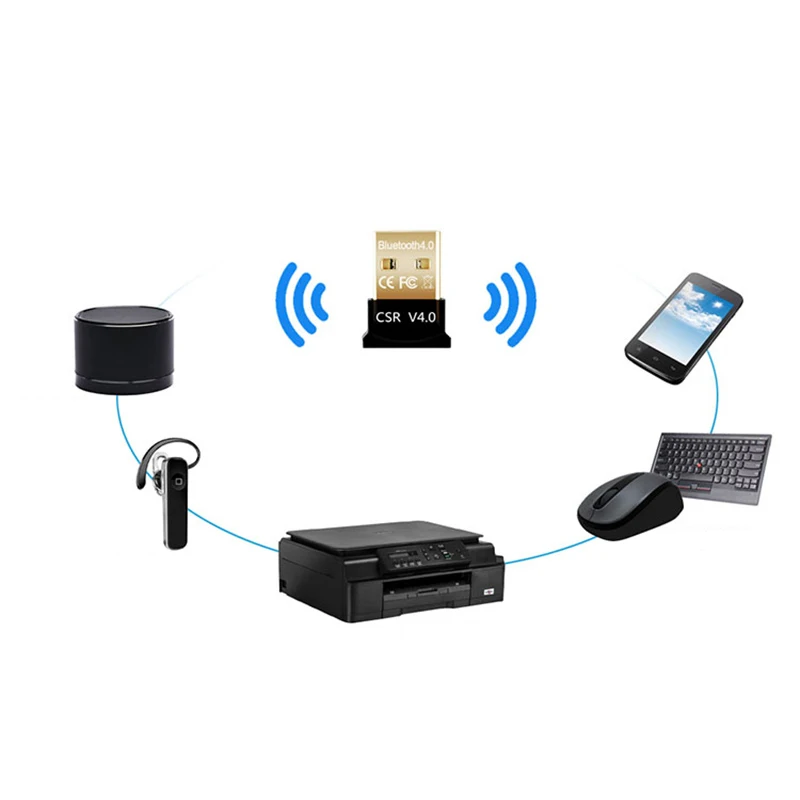 FFFAS USB Bluetooth адаптер V4.0 CSR двухрежимный Беспроводной 4 0 Dongles приемник для мыши