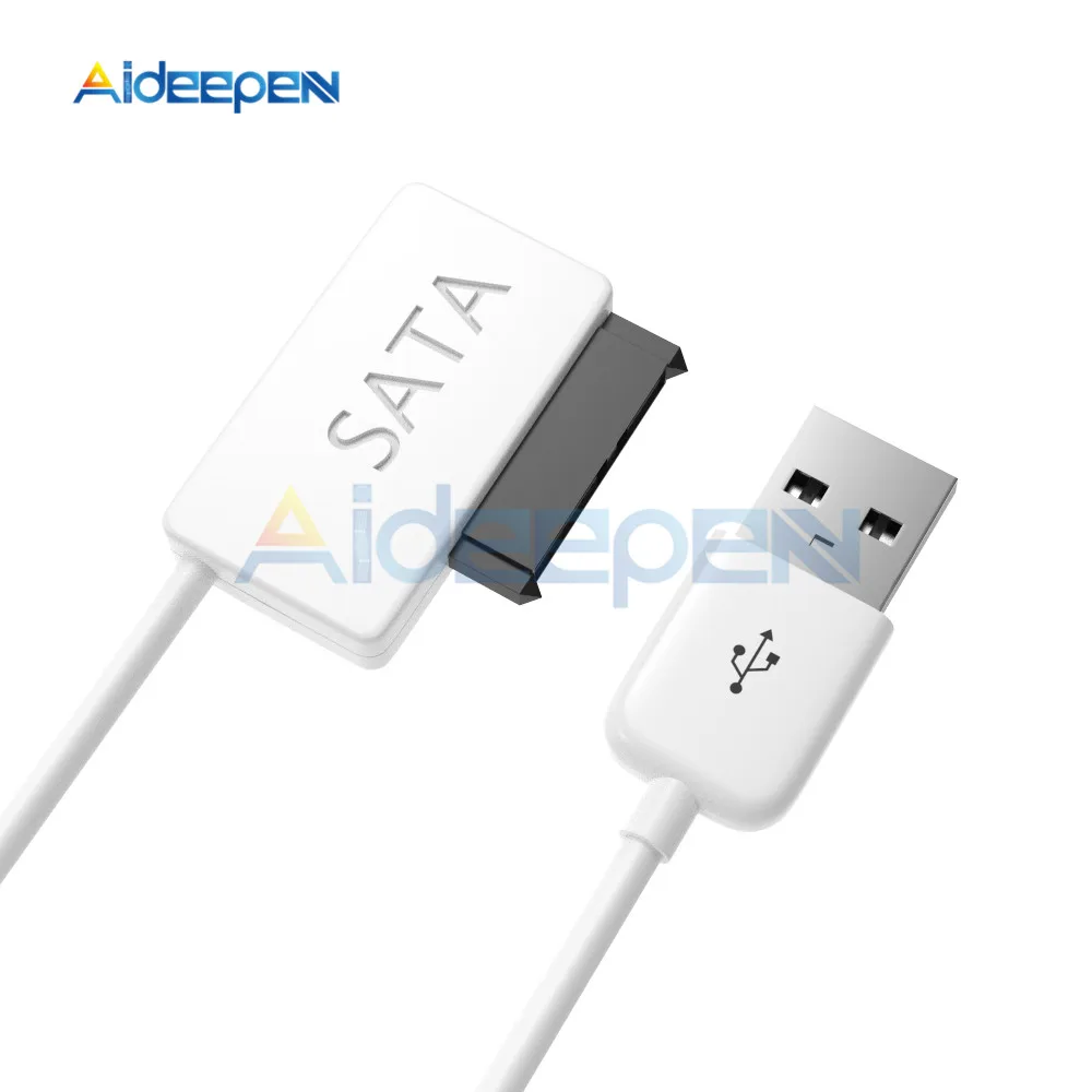 USB 2 0 к Mini Sata II 7 + 6 13Pin адаптер конвертер кабель для ноутбука CD/DVD rom Slimline Drive HDD