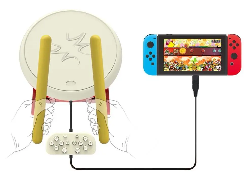 Барабан Тайко для Nintendo switch с барабанной палочкой набор игровых аксессуаров NS Switch