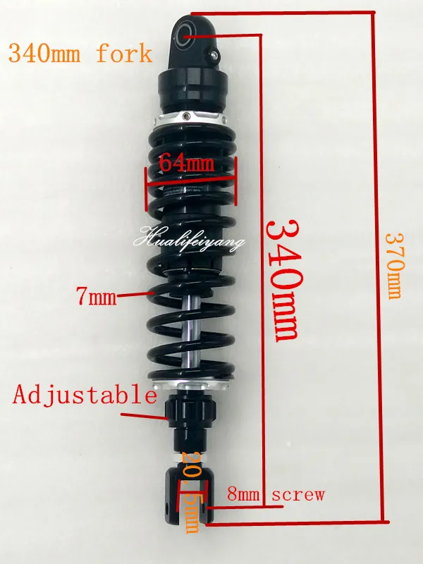 Adjust Damping Shock Absorber for Honda Yamaha Kawasaki Suzuki - 7mm Spring Sizes: 280mm, 290mm, 300mm, 320mm, 330mm, 340mm, 350mm, 360mm image 5
