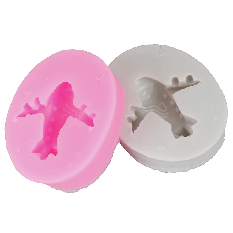 Маленькая силиконовая форма для торта в форме самолета тиснения помадки