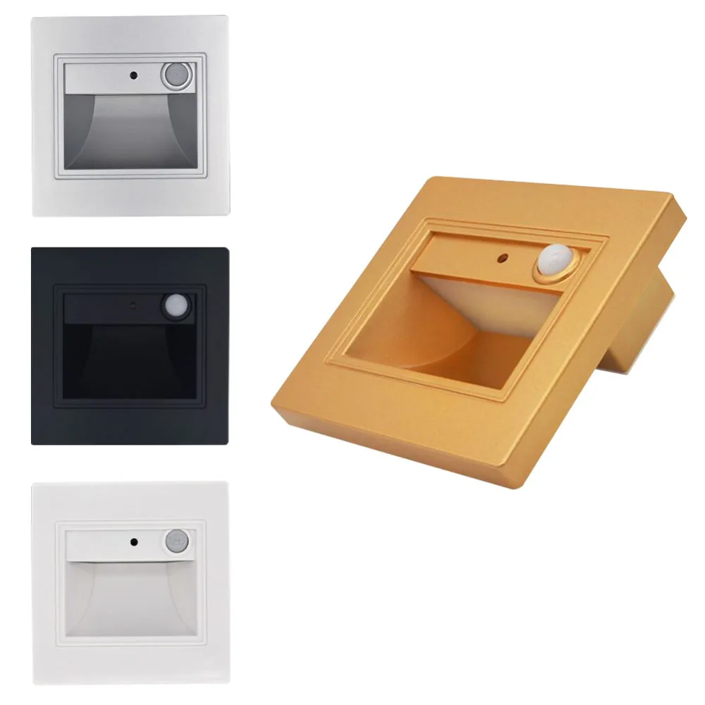 10 шт. Встраиваемый светодиодный настенный светильник 86 коробка датчик света + PIR